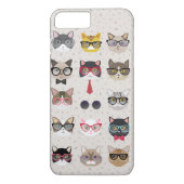 Funny Cats met Glasses iPhone 7 Plus Hoesje (Achterkant)