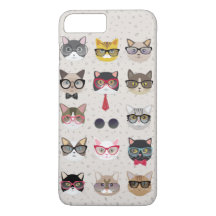 Funny Cats met Glasses iPhone 7 Plus Hoesje