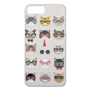 Funny Cats met Glasses iPhone 7 Plus Hoesje