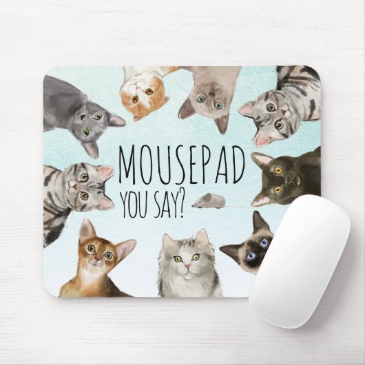 Funny Cats | MOUSEpad, zeg je? Muismat (Met muis)