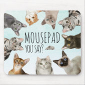 Funny Cats | MOUSEpad, zeg je? Muismat (Voorkant)