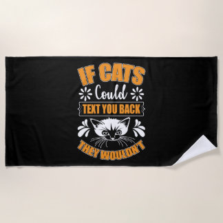 Funny Cats Owner Cat Funny Design Strandlaken