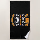 Funny Cats Owner Cat Funny Design Strandlaken (Voorkant)