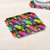 Funny Cats Pattern-54578 Kartonnen Onderzetters (Gekanteld)