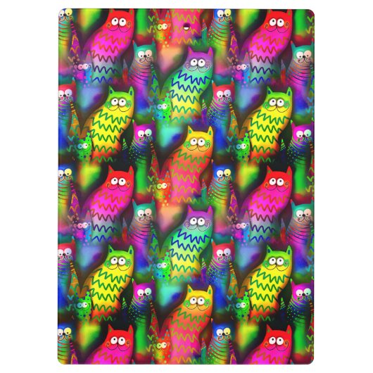 Funny Cats Pattern-54578 Klembord (Achterkant)