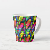 Funny Cats Pattern-54578 Latte Mok (Rechterhoek)