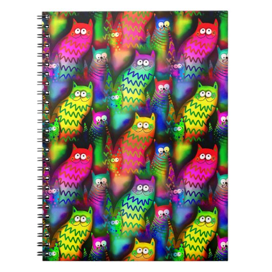 Funny Cats Pattern-54578 Notitieboek (Voorkant)