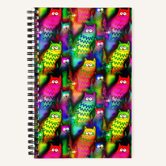 Funny Cats Pattern-54578 Notitieboek (Voorkant)
