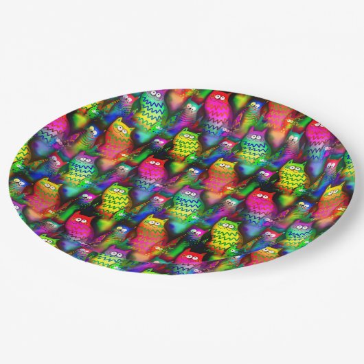 Funny Cats Pattern-54578 Papieren Bordje (Gekanteld)