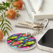 Funny Cats Pattern-54578 Sleutelhanger (Voorkant Rechts)