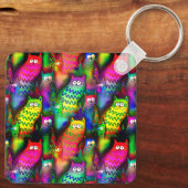 Funny Cats Pattern-54578 Sleutelhanger (Achterkant)