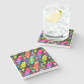 Funny Cats Pattern-54578 Stenen Onderzetter (Zijkant)
