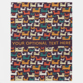 Funny Cats Pattern aangepaste tekstdekens Fleece Deken (Voorkant)