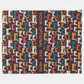 Funny Cats Pattern aangepaste tekstdekens Fleece Deken (Voorkant (Horizontaal))