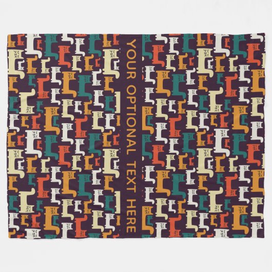 Funny Cats Pattern aangepaste tekstdekens Fleece Deken (Voorkant (Horizontaal))
