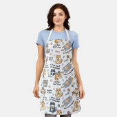 Funny Cats Pattern Kitchen Apron Schort (Gedragen)