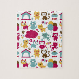 Funny Cats Pattern Legpuzzel