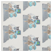Funny Cats Scrubs Fabric Stof (Swatch)
