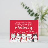Funny Cats Season be Merry Holiday Greeting Briefkaart (Staand voorkant)