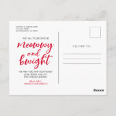 Funny Cats Season be Merry Holiday Greeting Briefkaart (Achterkant)