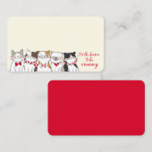 Funny Cats Season be Merry Holiday Plaatskaartje (Voorkant / Achterkant)