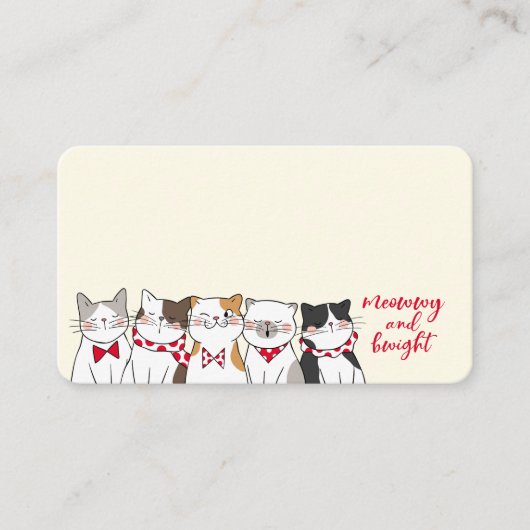 Funny Cats Season be Merry Holiday Plaatskaartje (Voorkant)