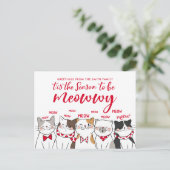 Funny Cats Season to be Merry Holiday Greeting Briefkaart (Staand voorkant)
