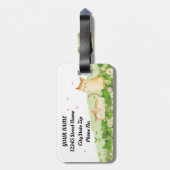 Funny Cats Singing under Cherry Blossom Bagagelabel (Achterkant verticaal)