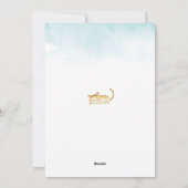 Funny Cats Singing under Cherry Blossom Feestdagenkaart (Achterkant)