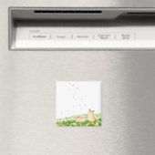 Funny Cats Singing under Cherry Blossom Magneet (Insitu (Vaatwasser))