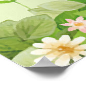 Funny Cats Singing under Cherry Blossom Poster (Hoek)