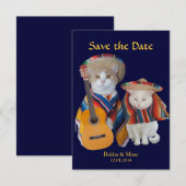Funny Cats South of the Border Wedding Save the Da Date (Voorkant / Achterkant)