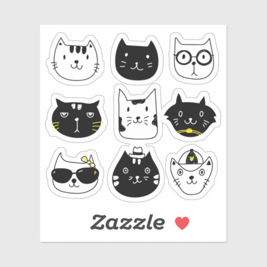 Funny cats sticker (Vel)