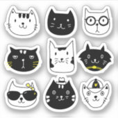 Funny cats sticker (Voorkant)