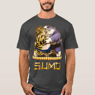 Funny Cats Sumo Wrestler Japanse kat Sumo T-shirt