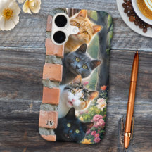 Funny Cats Tuin Monogram Hoesje