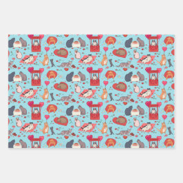 Funny Cats Valentijnsdag Gift Wrapping Paper