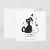 Funny Cats Valentijnsdag Wenskaart Feestdagenkaart (Voorkant / Achterkant)