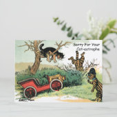 Funny Cats van Louis Wain Get Well Card Sjabloon (Staand voorkant)