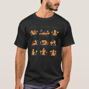Funny Cats Yoga Poses Namaste Meditation Pilates T-shirt