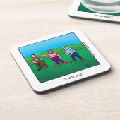 Funny "Cattle Prod" Golf Humor Onderzetter Gift Go (Linkerzijde)