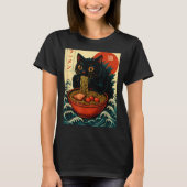 Funny Catzilla Anime Ramen Japanese Cat Men Women  T-shirt (Voorkant)