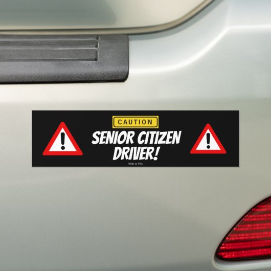 Funny Caudron Senior Citizen Driver Bumpersticker (Op auto)