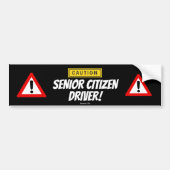 Funny Caudron Senior Citizen Driver Bumpersticker (Voorkant)