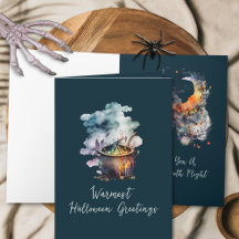 Funny Cauldron  Scary Broom Witch Halloween