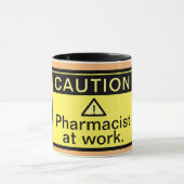 Funny Caution apotheker op het werk Mok (Midden)