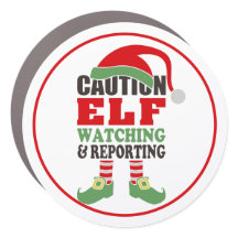 Funny Caution ELF WATCHING Kerstmis