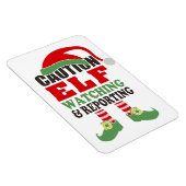 Funny Caution ELF WATCHING Kerstmis Magneet (Rechterzijde)