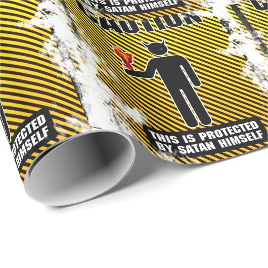 Funny Caution Satan Cadeaupapier (Rol Hoek)