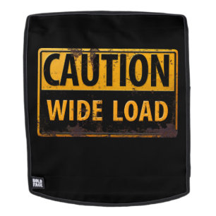Funny, "CAUTION, Wide Load" waarschuwingsbord Rugtassen